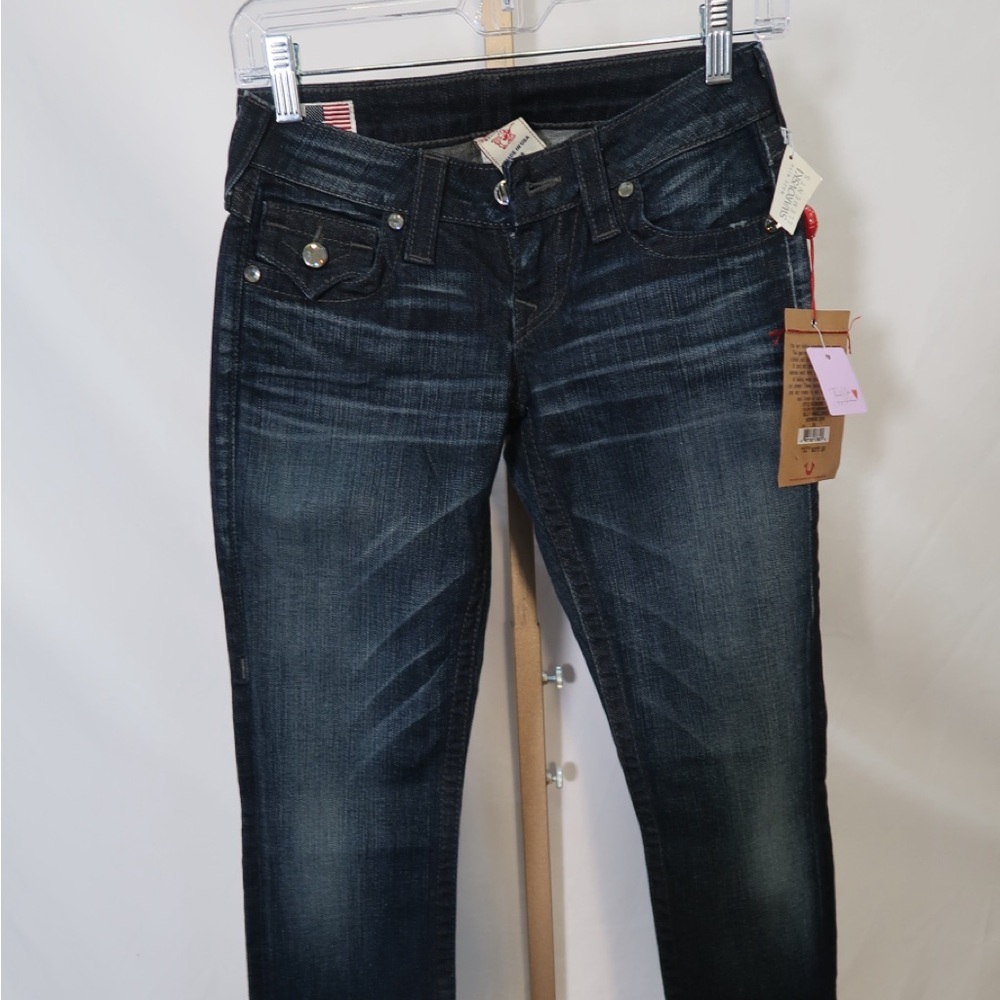 NWT True Religion Midnight Blue Straight Leg Jeans